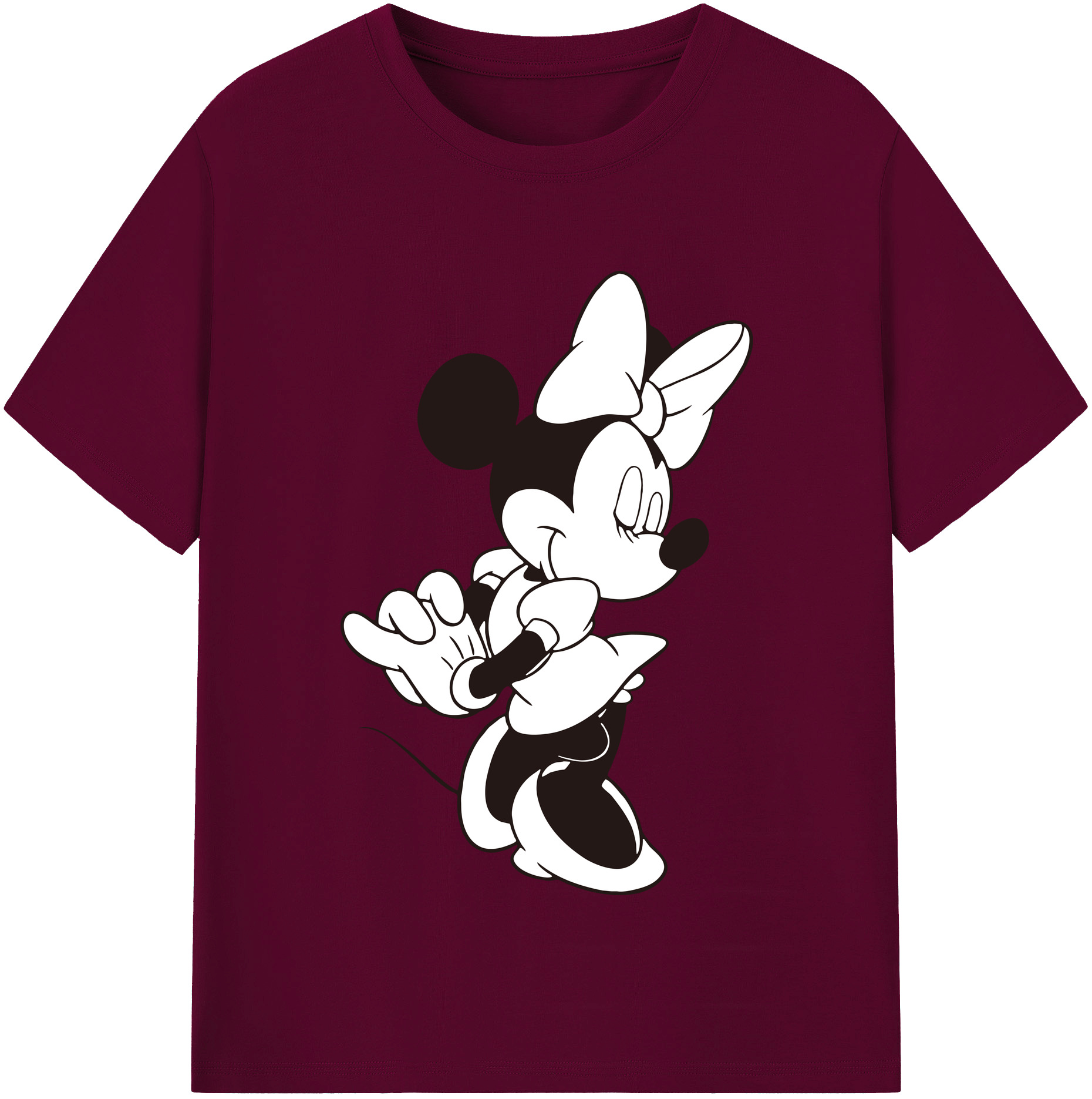 （画像用） ミッキーマウス Mickey Mouse レディースカジュアルプリントTシャツ（綿100％）